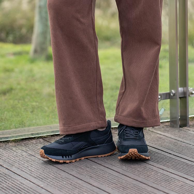 Reebok Cl Legacy W+ Chaussures Décontractées à Semelle Épaisse Confortables Baskets Unisexe Noir 24FRC903U3GH0