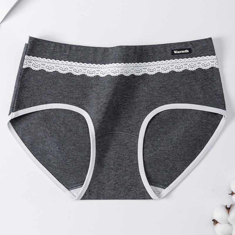 Ladies Spring and Autumn Pure Cotton Color Yarn 10A Antibacterial Extended Crotch Triangle Briefs