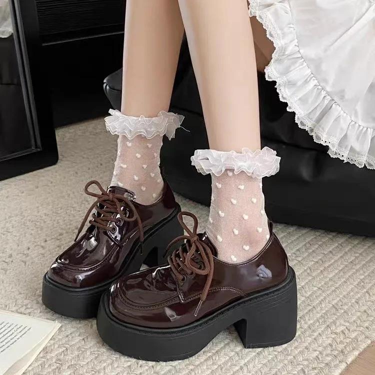 

2024 Брендовые женские туфли, мокасины, женские туфли на высоком каблуке, модные, со шнуровкой спереди, однотонные, для офиса и карьеры, горячая распродажа, туфли на каблуке с круглым носком для женщин 40 вино красного