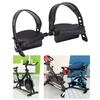 2Pcs Exercise Bike Pedals and Fixed Strap Set Exercise Bike Pedals Replacements with Adjustable Pedal Straps for Bikes