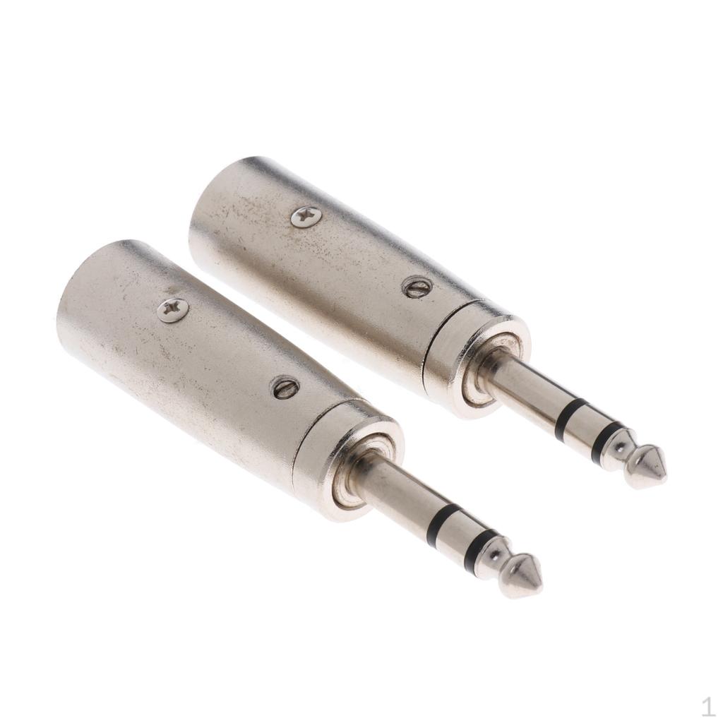 

Комплект из 2 вилок XLR MALE с 3-контактным адаптером для стереомикрофона 6,35 мм