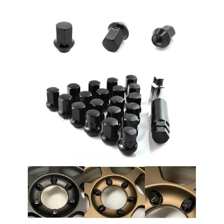 Brake Blue Bolts 20pcs Car Wheel Lug Nuts M12X1.5/M12X1.25 Close Wheel Lock Lug Nuts Rays Volk 17 HEX Racing Lug Nuts Aluminum