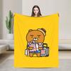 K-Kakaos F-Friends Tube Apeach Ryan Trio Blanket Quality Warm  Throw Blanket Winter Picnic Home Decor Aesthetic Bedspread