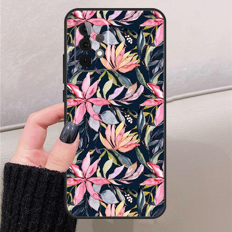 Floral Theme Pattern For Samsung Galaxy A37 A17 A57 A55 A35 A15 A32 A12 A52 A54 A34 A14 A56 A36 A16 A13 A53 Case