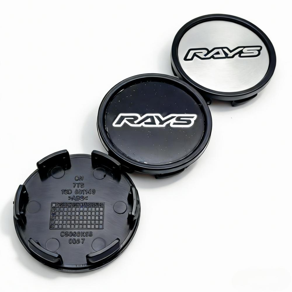 4 szt. Emblemat z logo Rays Racing Nakładki na środek kół samochodowych 58 MM Klipsy 58 MM Obręcz Nakładki na piasty Osłona przeciwpyłowa Koła Nakładka na piastę Wymiana Akcesoria samochodowe