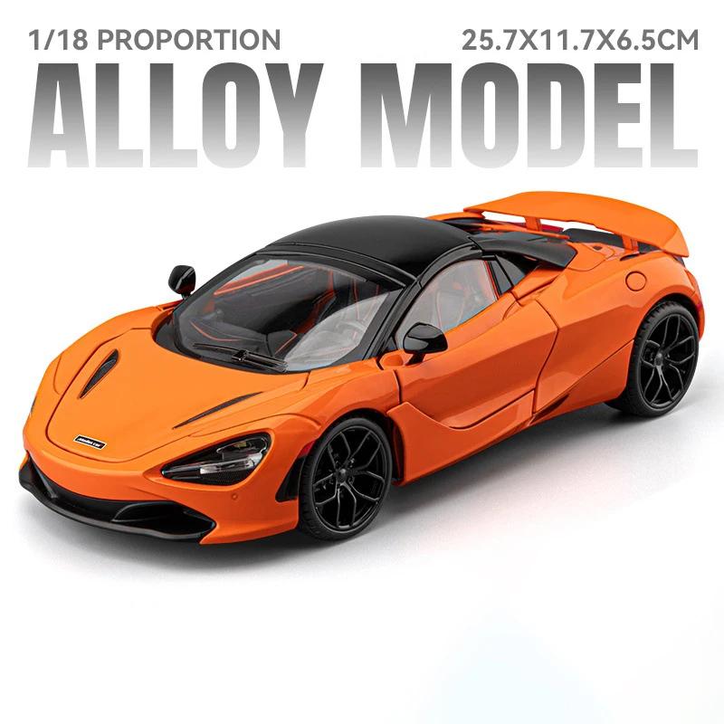 1:18 Scale 720S LP770 Car Model Toy Sound Light Shock Absorption Metal Diecast Supercar Models Best Presents for Children
