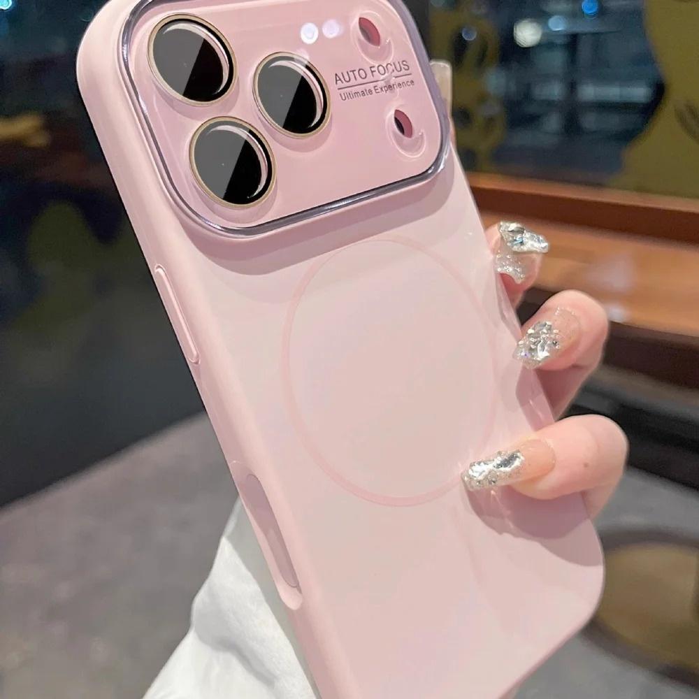For iPhone 17 Air Pro Max Luxury Liquid Magsafe Magnetic Silicone Frame Phone Case For iPhone 14 15 16 17 Lens Protective Cover