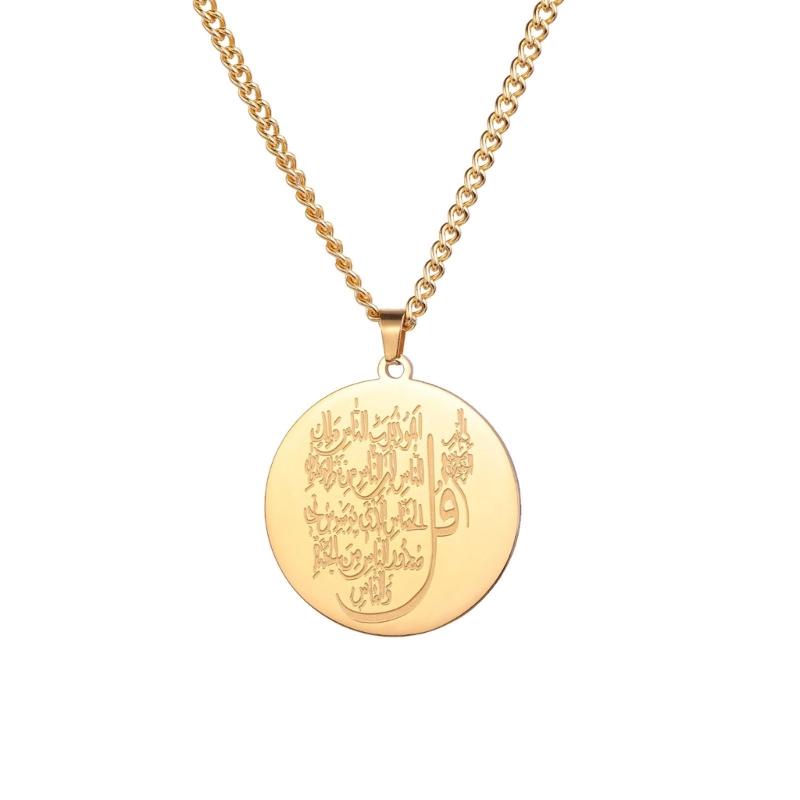 

Fashionable Steel Charm Necklace Contemporary Stainless Steel Necklace Ornament for Fashion Individuals 1 золотий