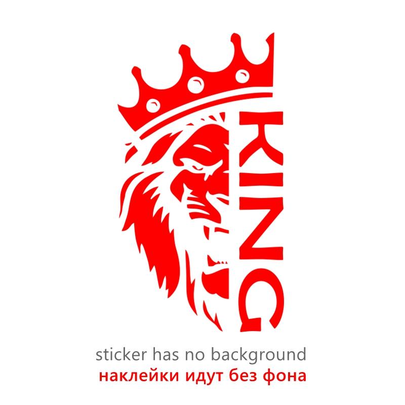 Naklejki Lew z Koroną Król Vinyl Decal Naklejka samochodowa Wodoodporne dekoracje samochodowe na karoserii samochodu Zderzak Tylna szyba Laptop