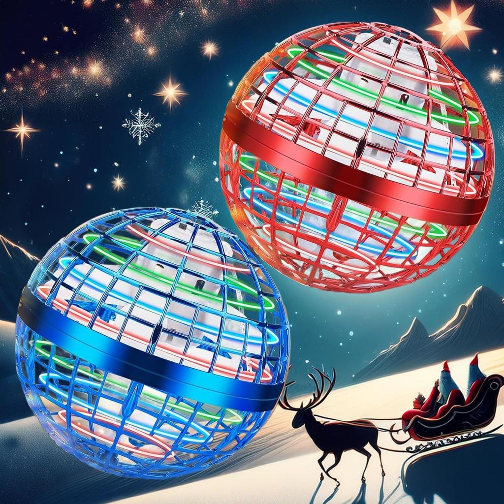 2024 Upgraded Flying Orb Ball Toy - Cosmic Boomerang Ball with LED Lights, Hover Ball for Kids & Adults, for Indoor/Outdoor Fun, Cool Holiday Magic