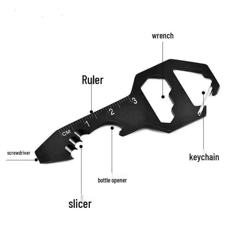 Multi-Tool Keychain: EDC Card with Bottle Opener, Hex Key, Screwdriver, & Pendant