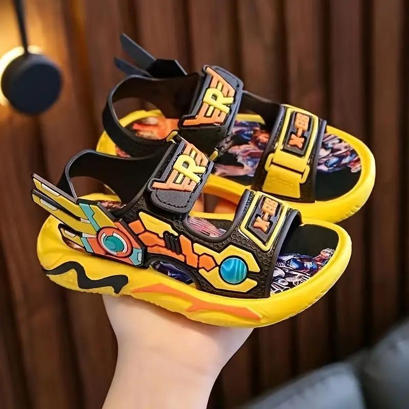 

Модные крутые сандалии с открытым носком для мальчиков, детская обувь 35 жёлтый