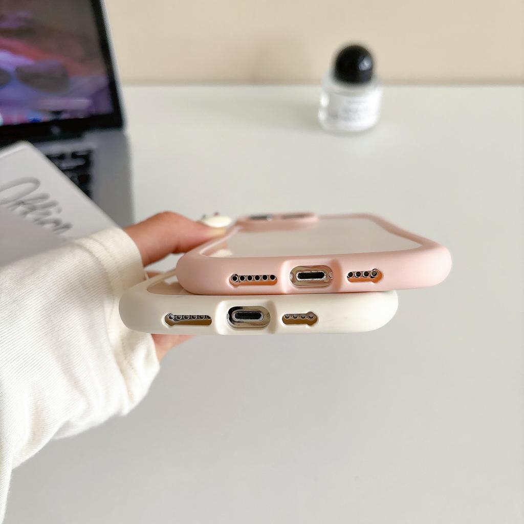 Cute Cartoon 3D Cat Ear Glossy Silicone Soft Case For iPhone 15 Pro Max 11 13 14 Plus Candy Thickened Bumper Shockproof Cover