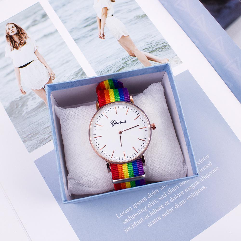 2022 Unisex Rainbow Strap Watch for Men and Women