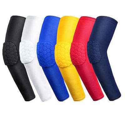 1 PC Honeycomb Basketball Elbow Support Pads Brace for Fitness Protector Elastic Arm Compression Sleeves Volleyball