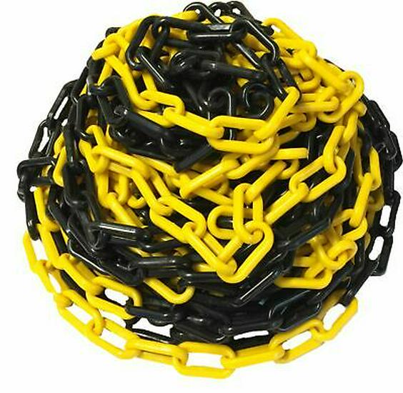 Plastic Warning Post Chain for Construction Site Fence with Isolation Barrier and Caution Tape