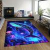 1PC Glowing whale and jellyfish Print Carpet Rug for Living Room Bedroom Sofa Doormat Home Decor Non-slip Floor Mat
