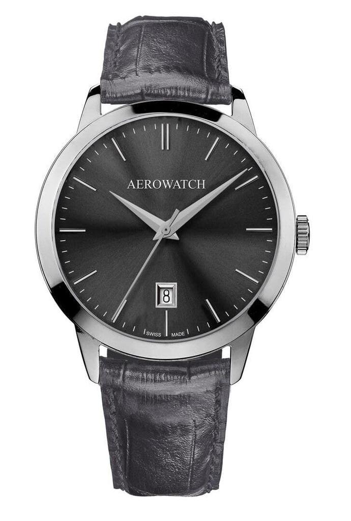 Aerowatch A42972 AA14 Black Date Swiss Made Men's Watch,