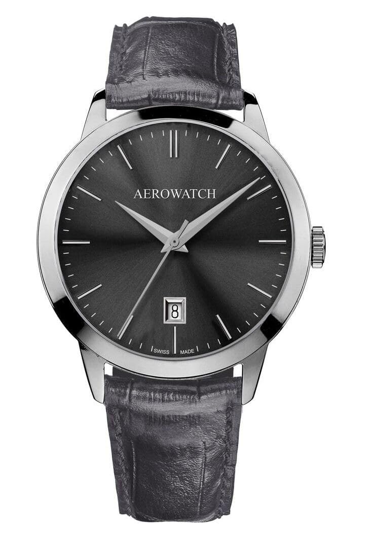 

Aerowatch A42972 AA14 Men s Date Watch, Swiss Made, Black