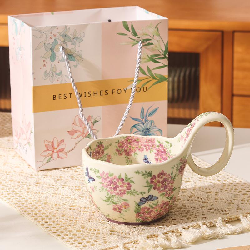 

Високий керамічний кухоль Morris для дівчат, чашка для сніданку та вівсянки для дівчат, подарунок на день народження найкращій подрузі, сувенір 401-500ml