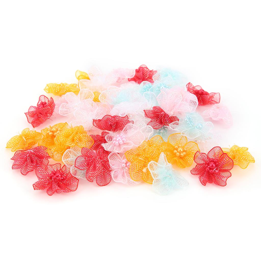 50Pcs DIY Flower Decoration Colorful Artificial HandMade Accessories for Home Wedding Party Car