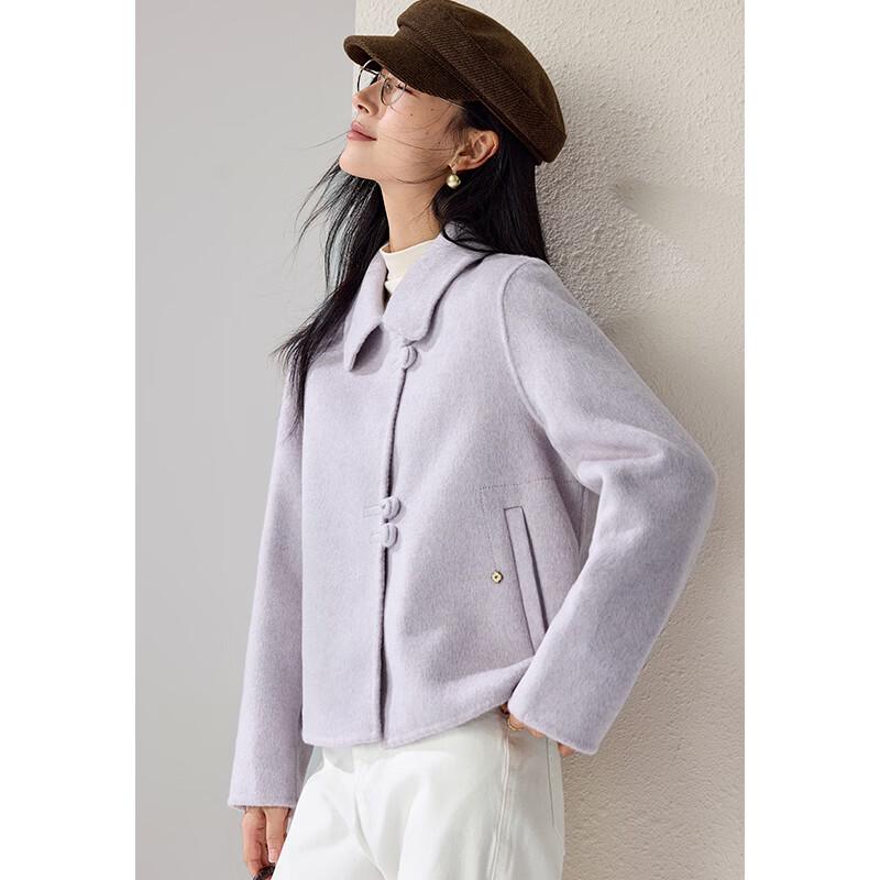 VICTORIA&VERA Women's Wool Blend Short Coat