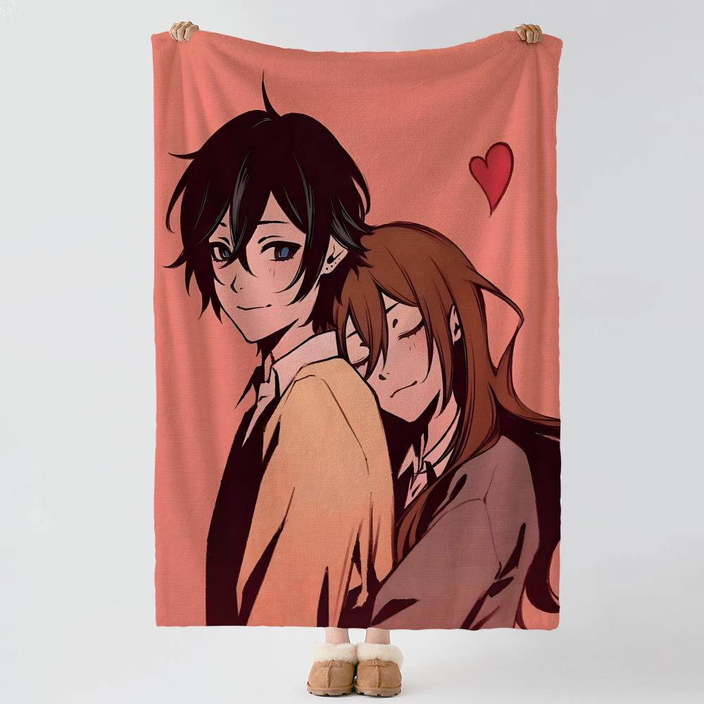 anime H-Horimiya-a Throw Thick Comfort Flannel Quilt, Multi-scene Use Indoor Outdoor Daily Nap