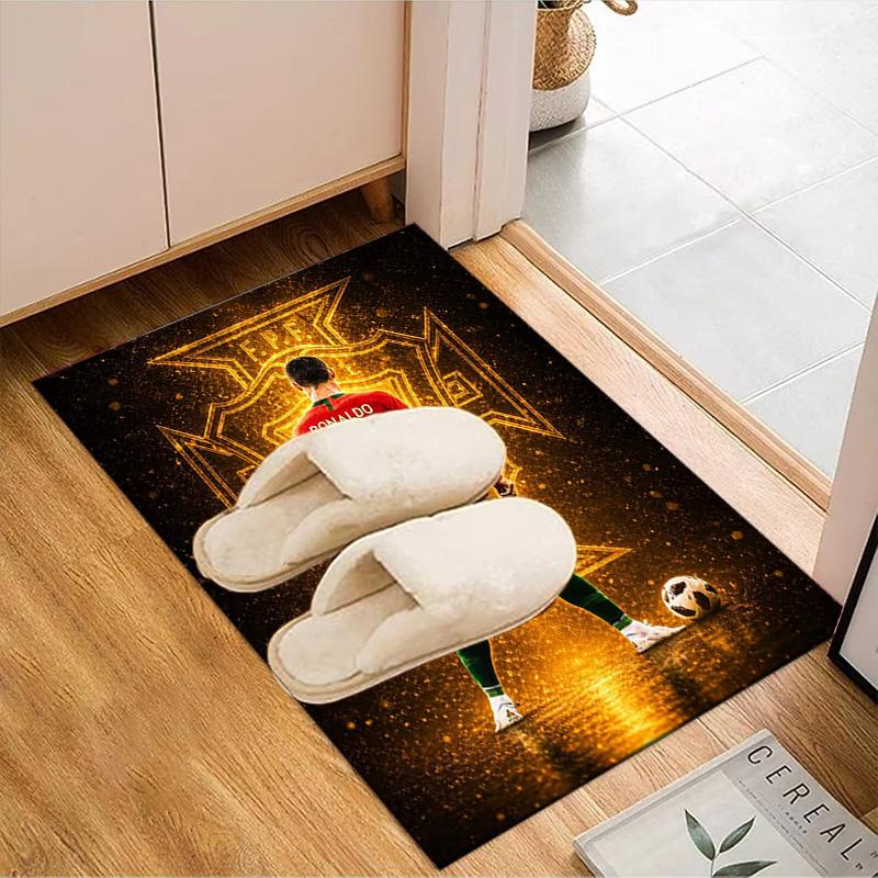 Cristiano Ronaldo Rug Game Carpet, Floor Mat for Bedroom Living Room Entryway Rug, Home Decor Idea Gift for Christmas Birthday