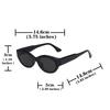 3 Stück Katzenaugen-Sonnenbrille Damen Vintage Klein Oval Quadratisch Sonnenbrillen Damen Tönungen Brillen Modeaccessoires