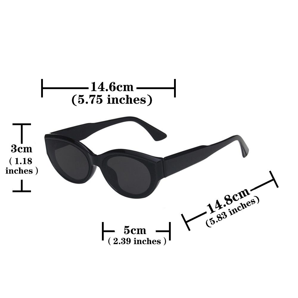 3 Stück Katzenaugen-Sonnenbrille Damen Vintage Klein Oval Quadratisch Sonnenbrillen Damen Tönungen Brillen Modeaccessoires