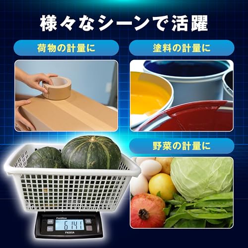 FieldNew Digital Platform Scale (1g Increments/Max 30kg) with a Large 34mm Display and Large Characters, Dual-Powered (Cable or Battery), Multi-Functi