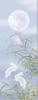 Hanging scroll rabbit Takeyo Tamura gift Small hanging scroll of flowers and birds - Moon-viewing / (130cm, box) MA4-094