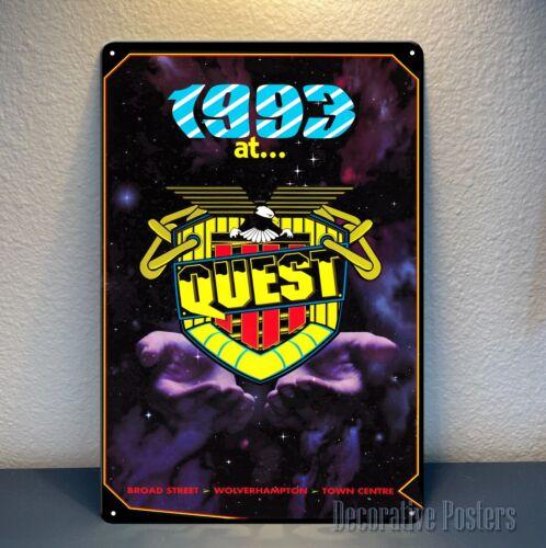 

Quest 1993 Uk rave party Flyer Metal Poster Collectable Sign Size20x30cm 20x30cm（7.8x11.8inch）