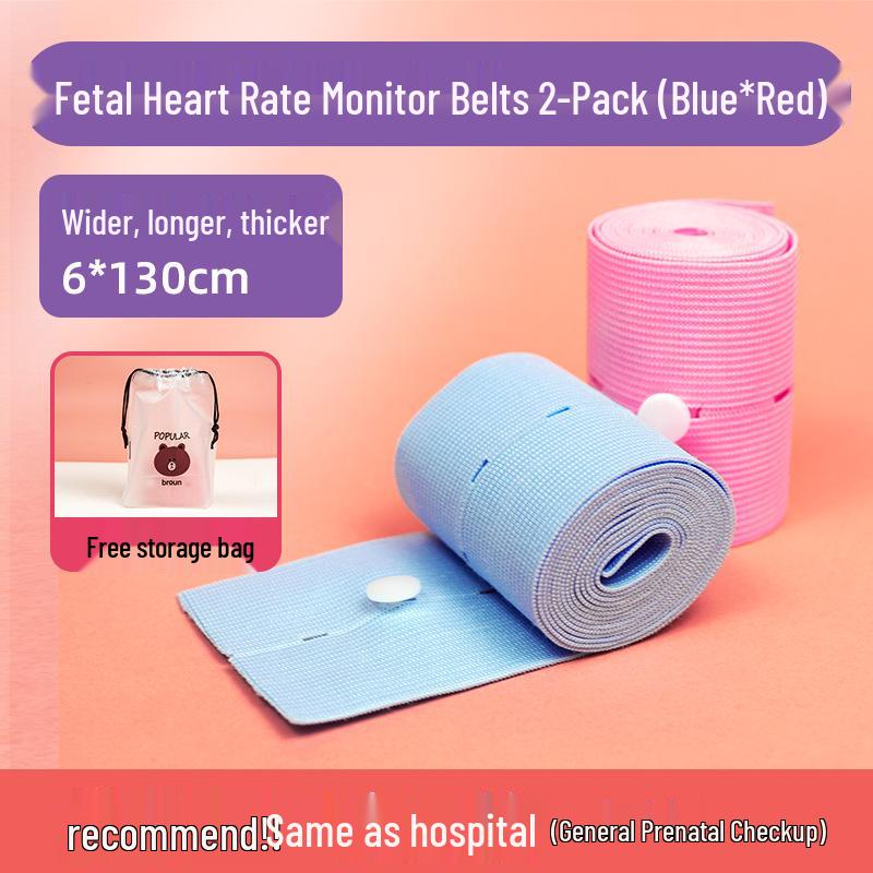 Elastic Fetal Heart Monitoring Belt for Pregnant Women - Antepartum Prenatal Examination, 2 Pieces