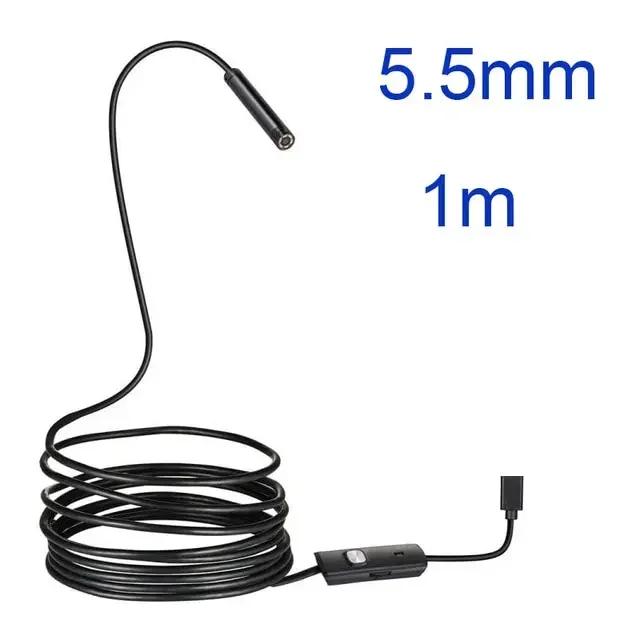 

Новая 8-миллиметровая эндоскопическая камера 1080P HD USB-эндоскоп с 8 светодиодами 1/2/5-метровый гибкий кабель водонепроницаемый инспекционный бороскоп для Android ПК