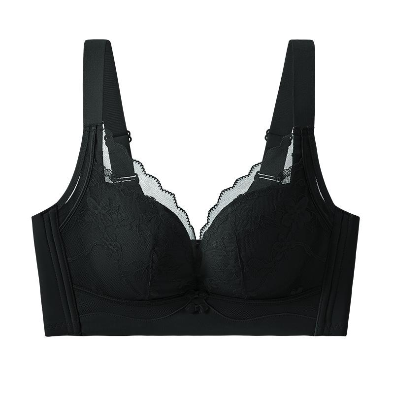 

Large size bra, large breasts, thin and adjustable full cup bra, sexy gathering breasts, anti-sagging bra 44/100CD чорний