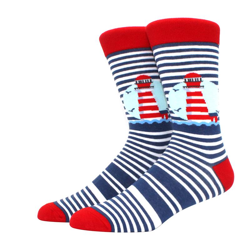 Large Size New Happy Funny Couple Trendy Socks Funny Personalized  Cartoon Jacquard Long tube cotton socks