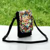 2025 New Ethnic Embroidered Canvas Crossbody Bag Embroidered Two-Layer Mobile Phone Bag Coin Purse