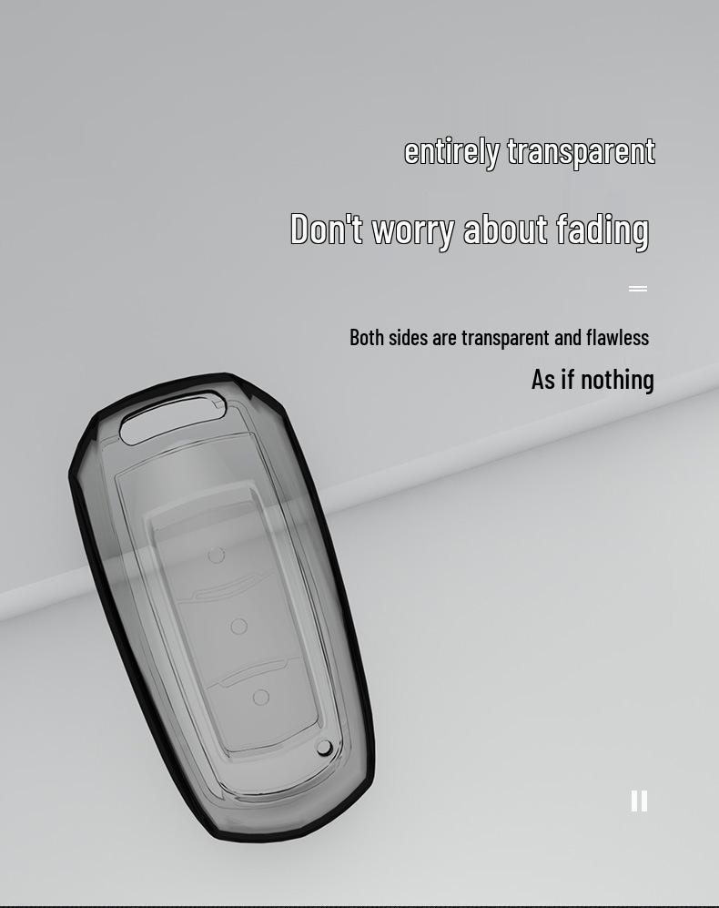 Pouzdro na klíč Geely pro Boyue, Binrui, Xingrui, Geometry E, Emgrand, Icon, Vision, Xingyue L - Průhledný obal s přezkou