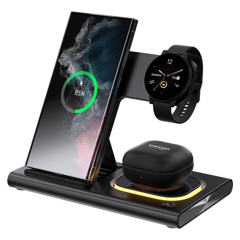 3-in-1 Folding Wireless Charger Suitable For 15W Fast Charging Bracket For iPhone Samsung Mobile Phone