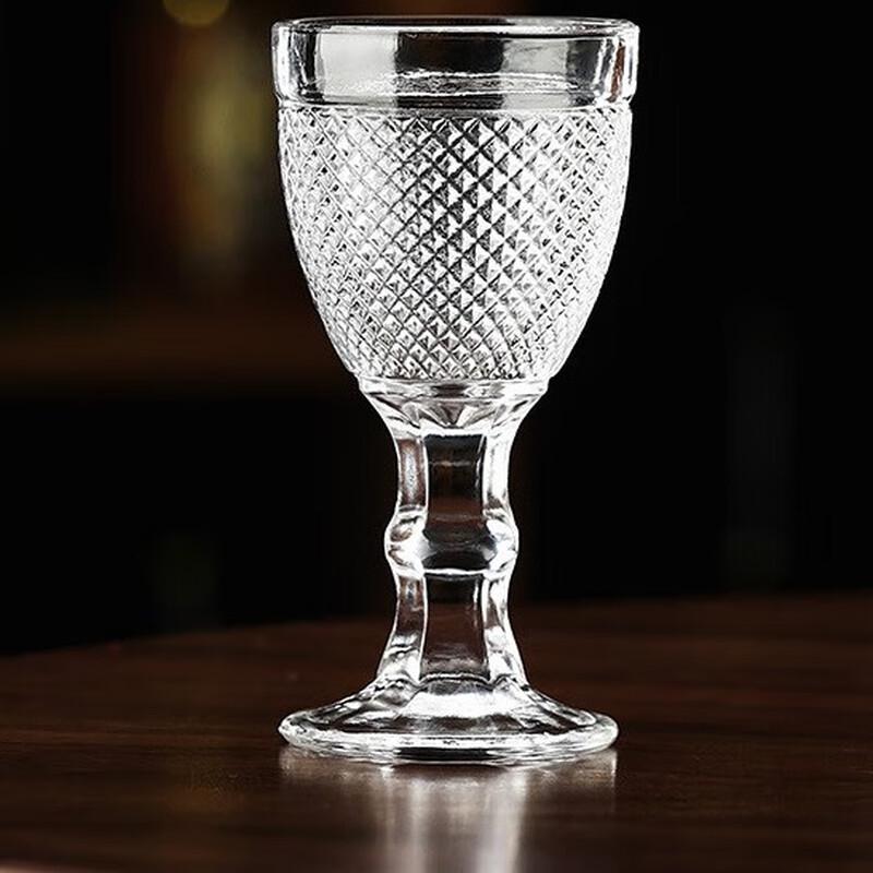Shangqi Embossed High-Stem Whiskey Glass