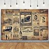 2D flache Oberfläche einteiliger Vintage-Zeitungsanzeigen-Hintergrundstoff geeignet für die Dekoration von Räumen