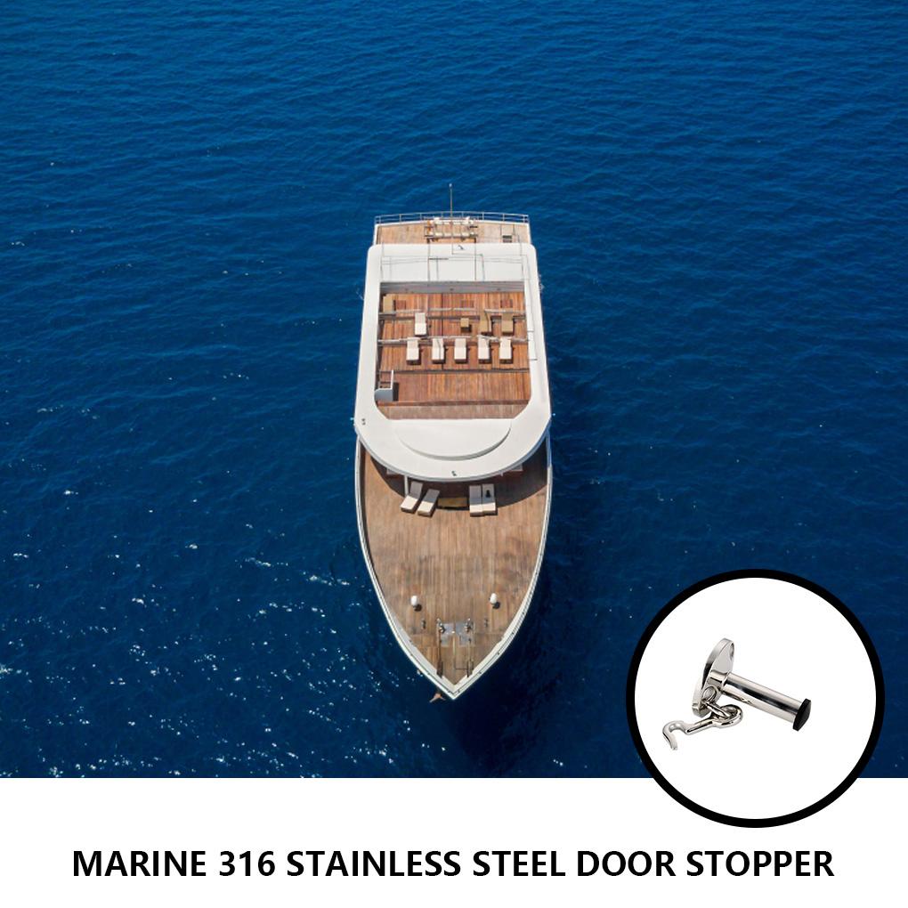Door Stopper Polished Holder Doors Boats Marine Fittings Strong Sturdy Hardware Boat Accessories Fitting Wind-Proof
