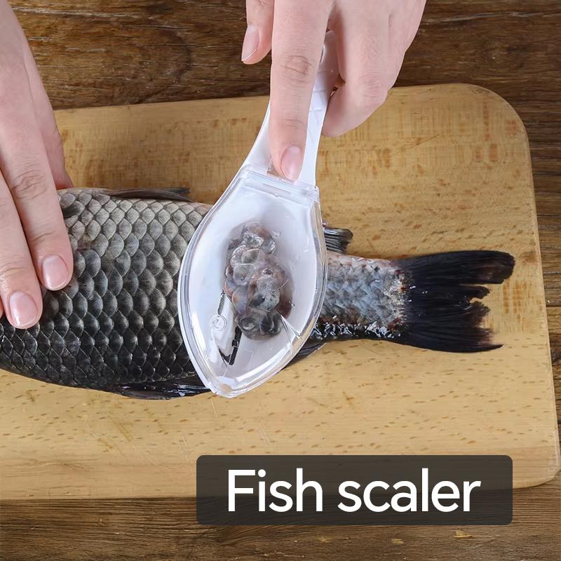 Fish Scales Graters Scraper Fish Cleaning Tool Scraping Scales Device with Cover Home Kitchen Cooking Fishing Tool Pesca Tackle