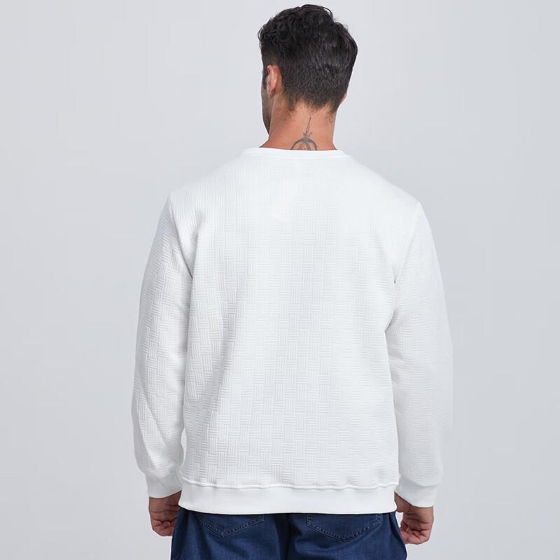 Dibenze Men's Plus Size Loose Round Neck Sweatshirt
