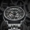 LOUIE JUELEN 43MM Men's Fully Automatic Mechanical Watch Stainless Steel Wristwatch Luxury Skeleton Luminous Montre Uhr 3BAR Waterproof Watch