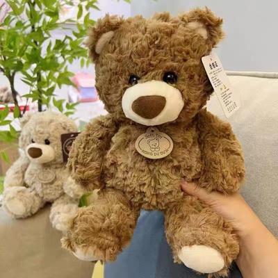 Entzückender Brauner Plüsch-Teddybär Stofftier, Niedliche Flauschige Braune Teddybär Puppe für Kinder, Geburtstagsgeschenk Weihnachtsgeschenk