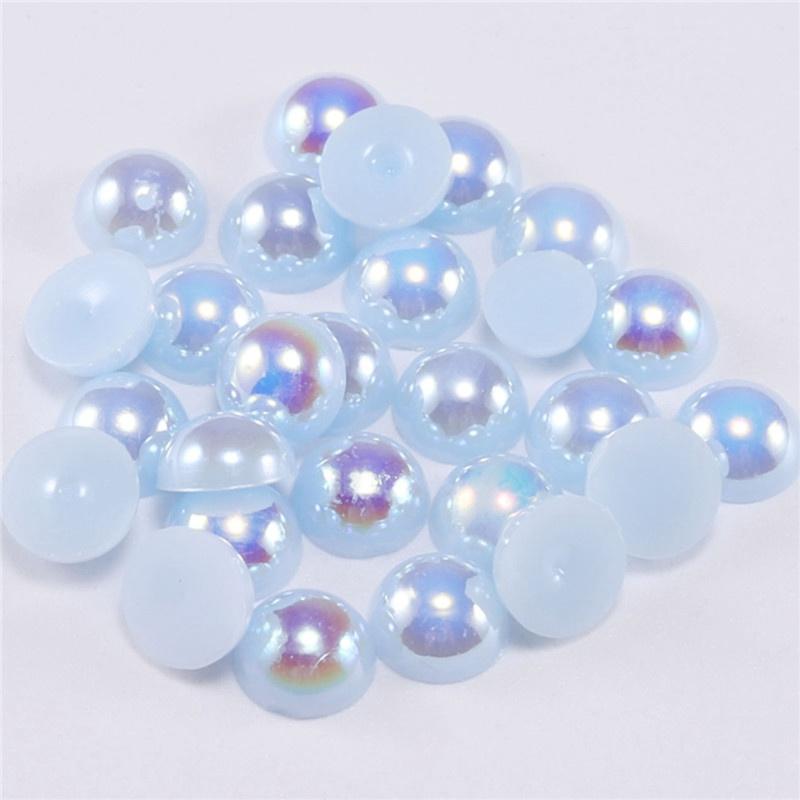 Beads Flat Scrapbook DIY Clothing Accessories Jewelry Imitation Pearl Back Cabo Nail Art Half Round