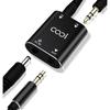 Cooidea 2 Channel Mini Stereo Audio Mixer, 2 In 1 Out Stereo Sound Mixer Include Audio Cable