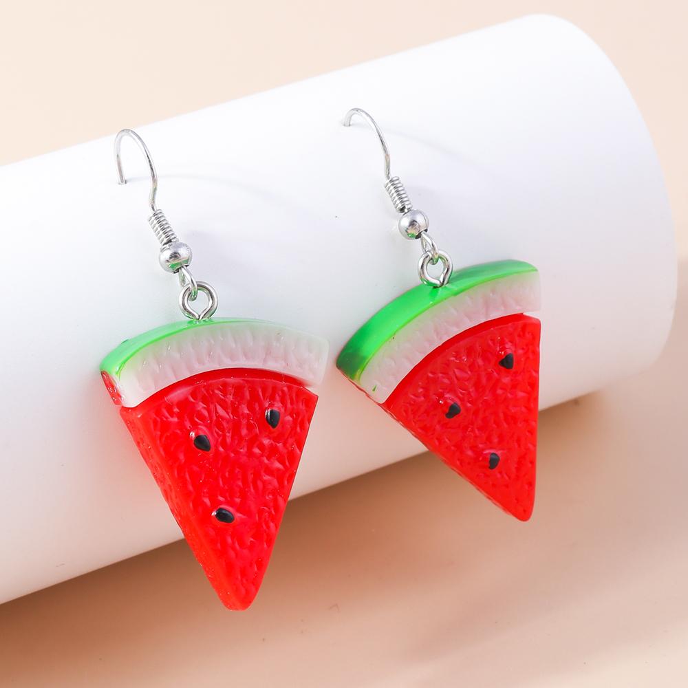Fashion Resin Simulation Fruits Earrings for Women Pineapple Strawberry Apple Banana Cherry Drop Earrings Girls Jewelry Gifts